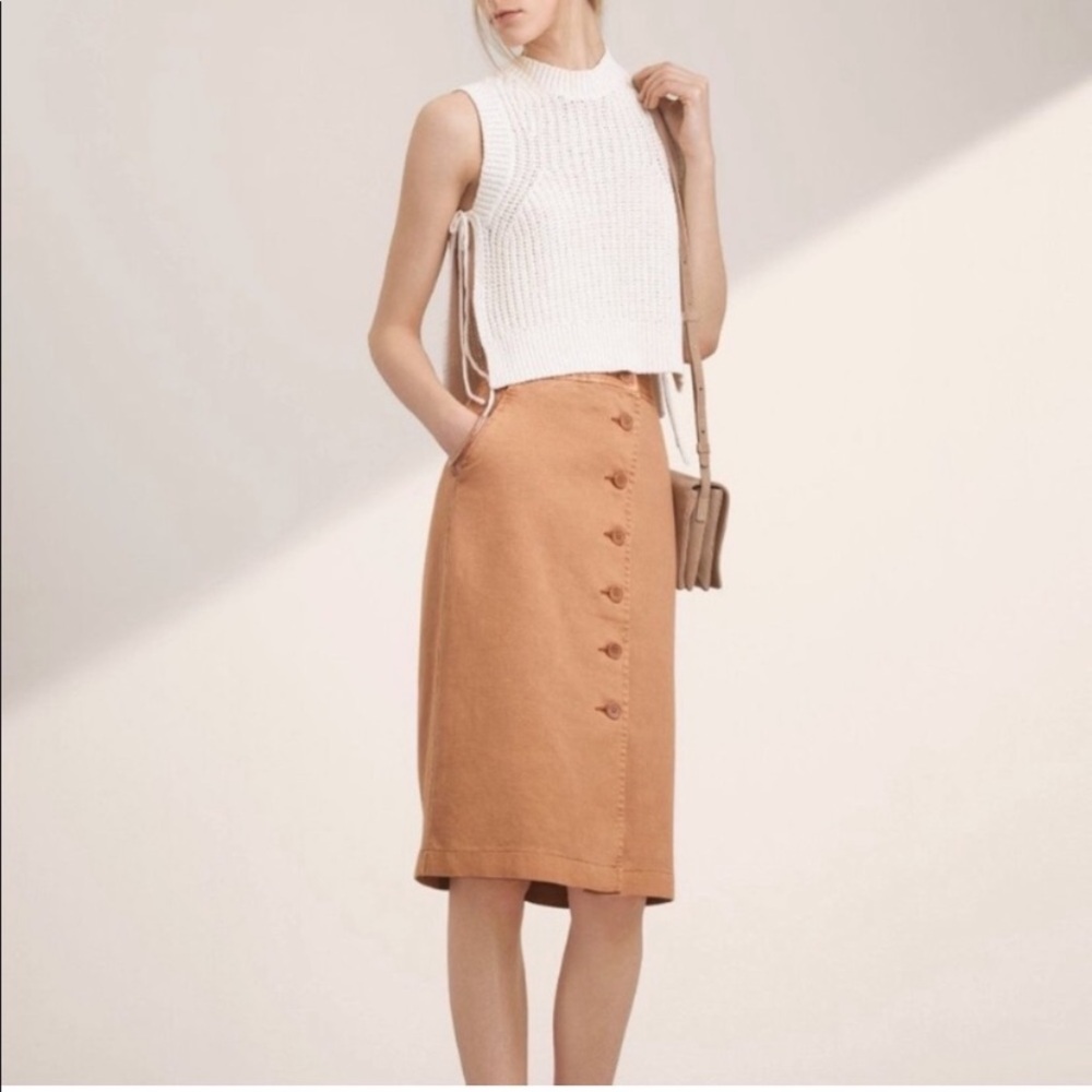 Aritzia Wilfred Lorient Cotton Pencil Skirt